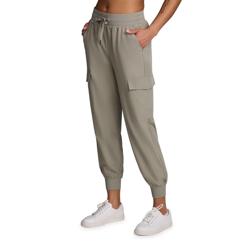Women's Lightweight Cargo Jogger Pants with Pockets and Drawstring Waist