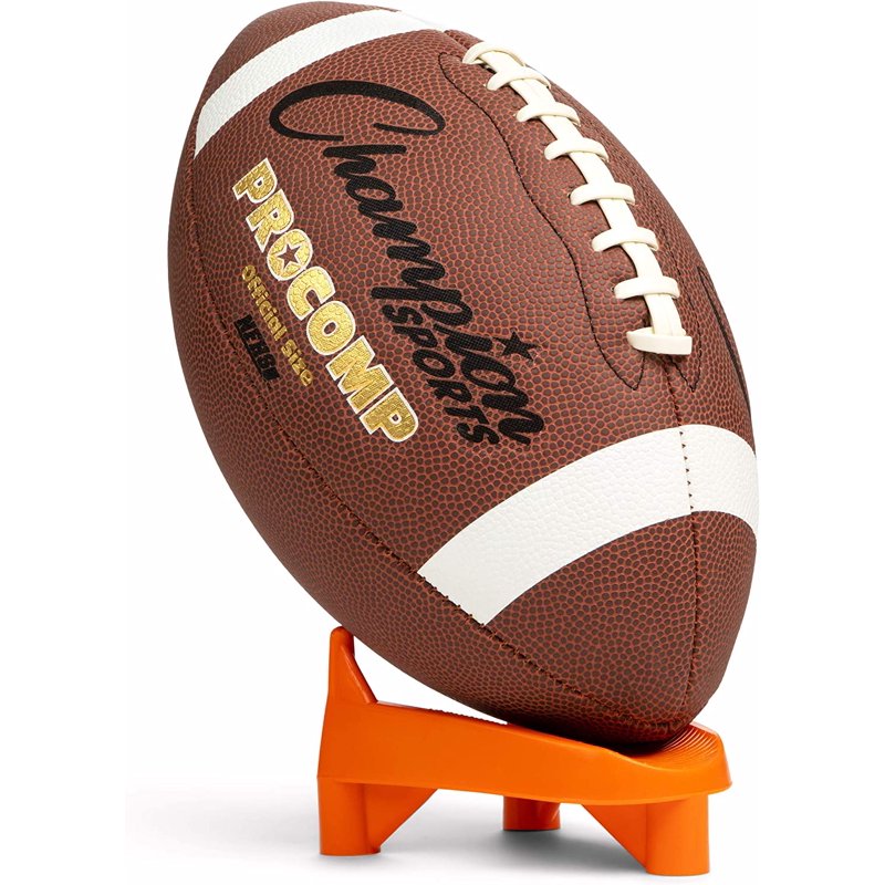 Heavy Duty Football Kickoff Tee - High Visibility Orange, 1 Inch for Practice & Game