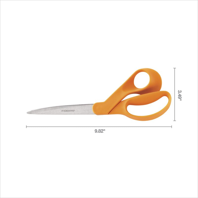 All-Purpose Dressmaker Shears 9-Inch Fabric Cutting Scissors - Orange Pack Options