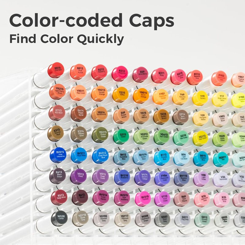 Alcohol Markers Set with Dual Tips - Refillable Art Markers for Artists & Adults