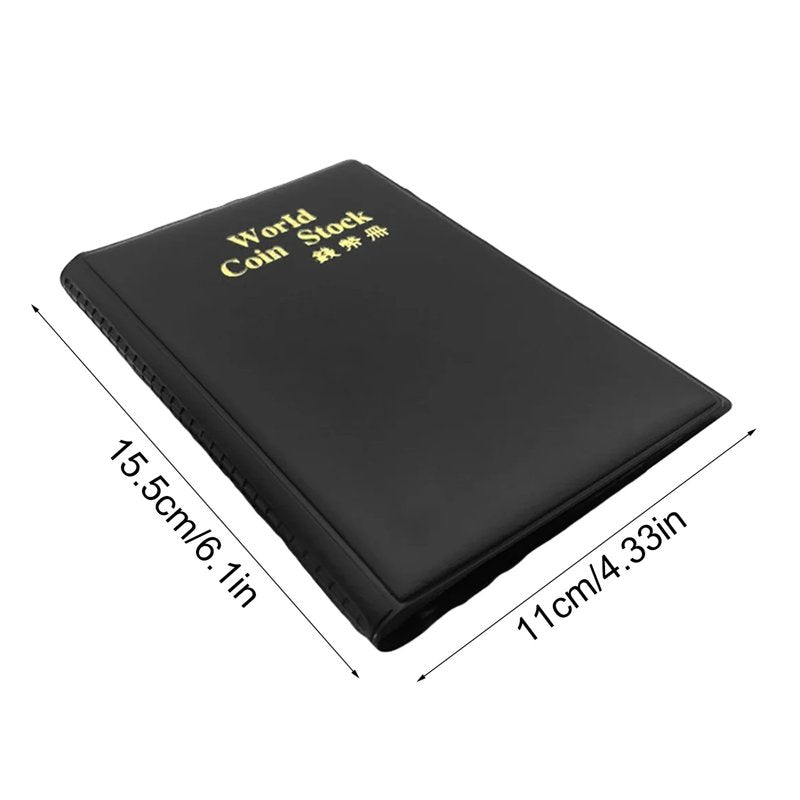 Coin Album Book with 120 Pockets for Coins and Collectibles - Compact & Durable