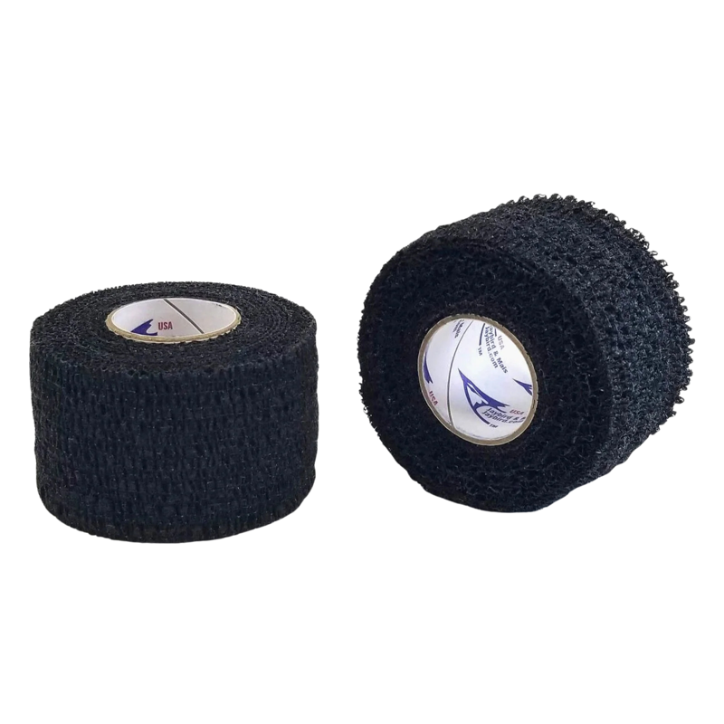 Co-Adhesive Grip Tape for Hockey, Baseball Bats, Drumsticks 15ft Black