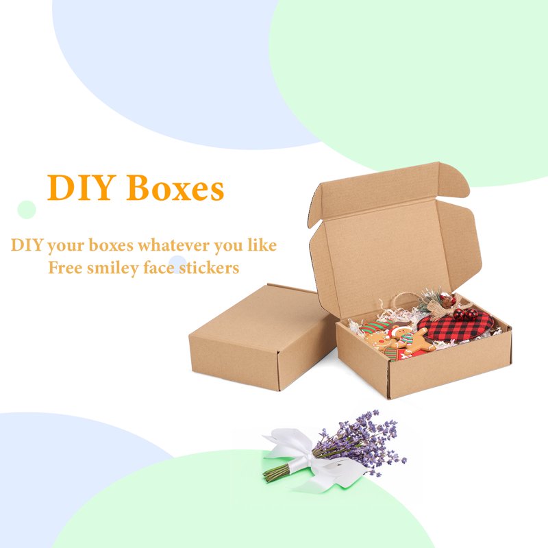 40 Pack Small Shipping Mailer Boxes 7x5x2 Inches Corrugated Cardboard