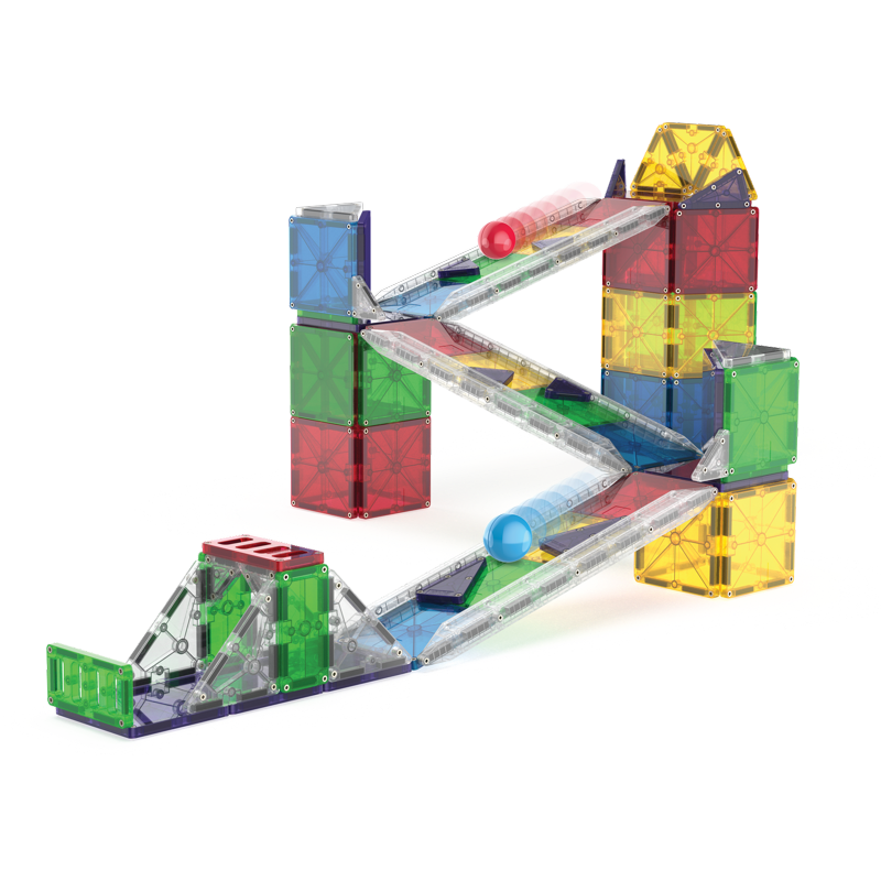 Magna-Tiles Rail Racers Deluxe Magnetic Construction Set 90 Pieces