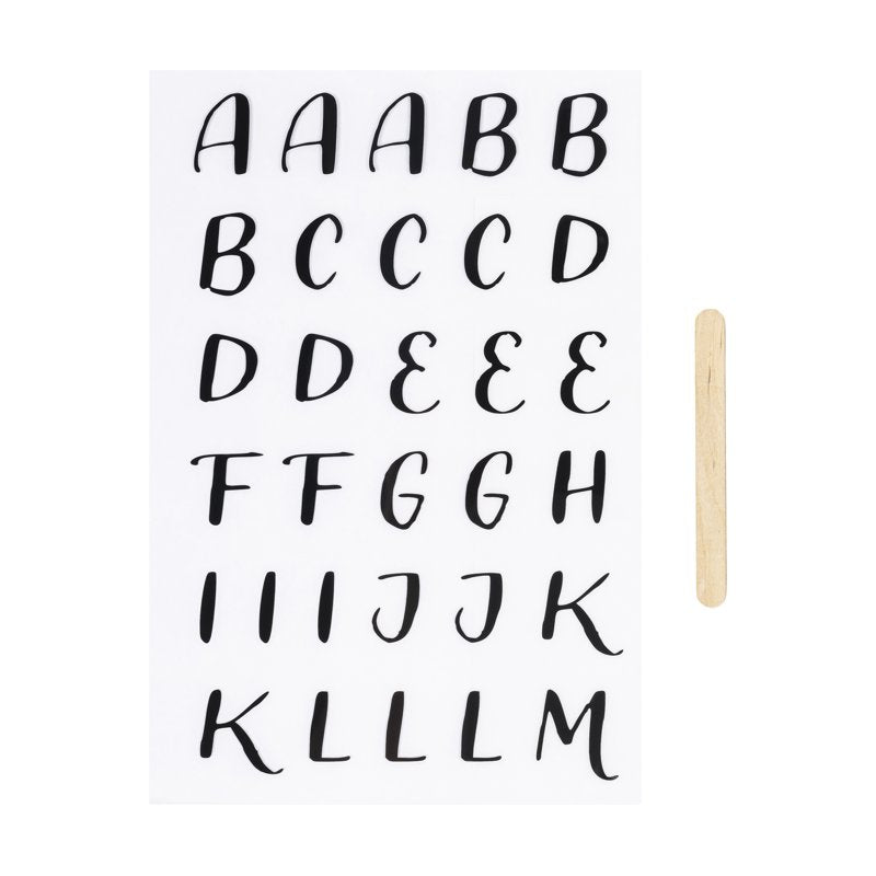 Rub-On Transfer Letters Set - Casual Font for Crafts and DIY Projects