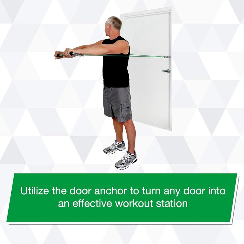 Heavy Resistance Latex Tubing with Soft Handles - Full-Body Workout, Rehabilitation