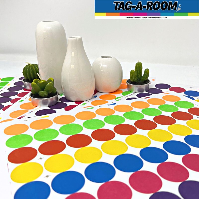 Color Coded 1-Inch Dot Label Stickers - 567 Count for Organization