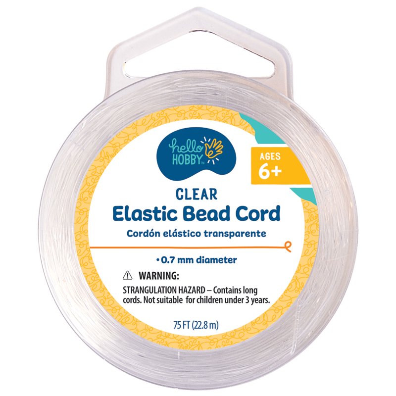 3 Pack Stretch Jewelry Cord 75ft Clear Flexible Beading String for Crafts