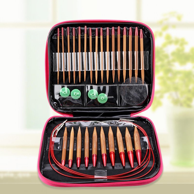 Interchangeable Knitting Needle Set 2.75mm-10mm Aluminum Circular Needles