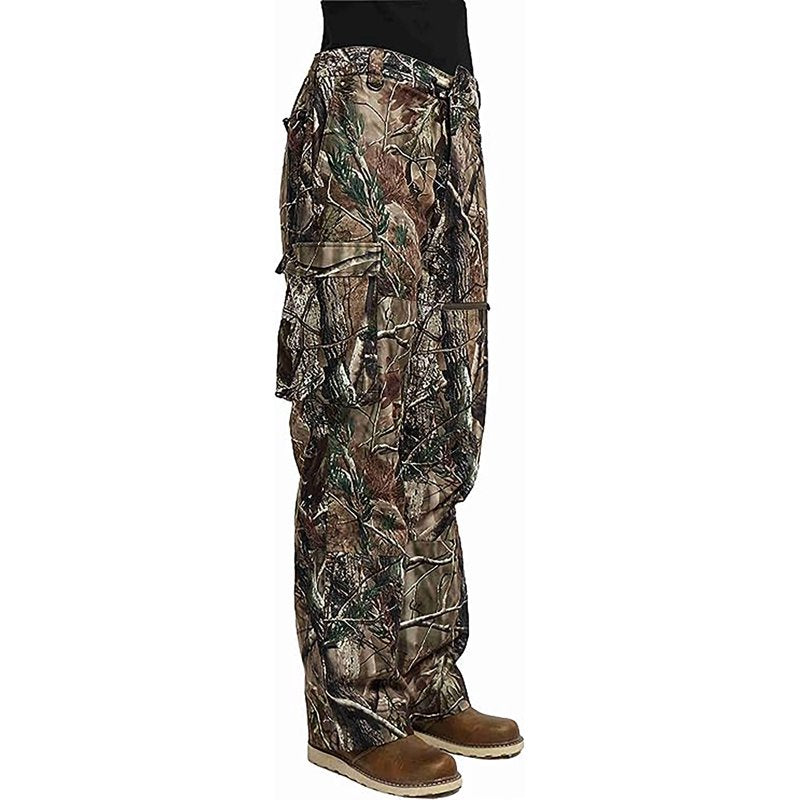 Men's Camo Windproof Softshell Hiking Pants - Winter Outdoor Trousers