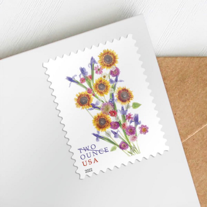 Sunflower Bouquet USPS 2-Ounce Postage Stamp Sheet of 20 - First Class Forever