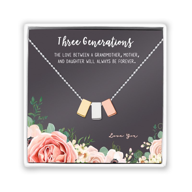 Dainty Jewelry Gift Set for Mom Grandma Daughter - Multi-Color Cube or Infinity Rings