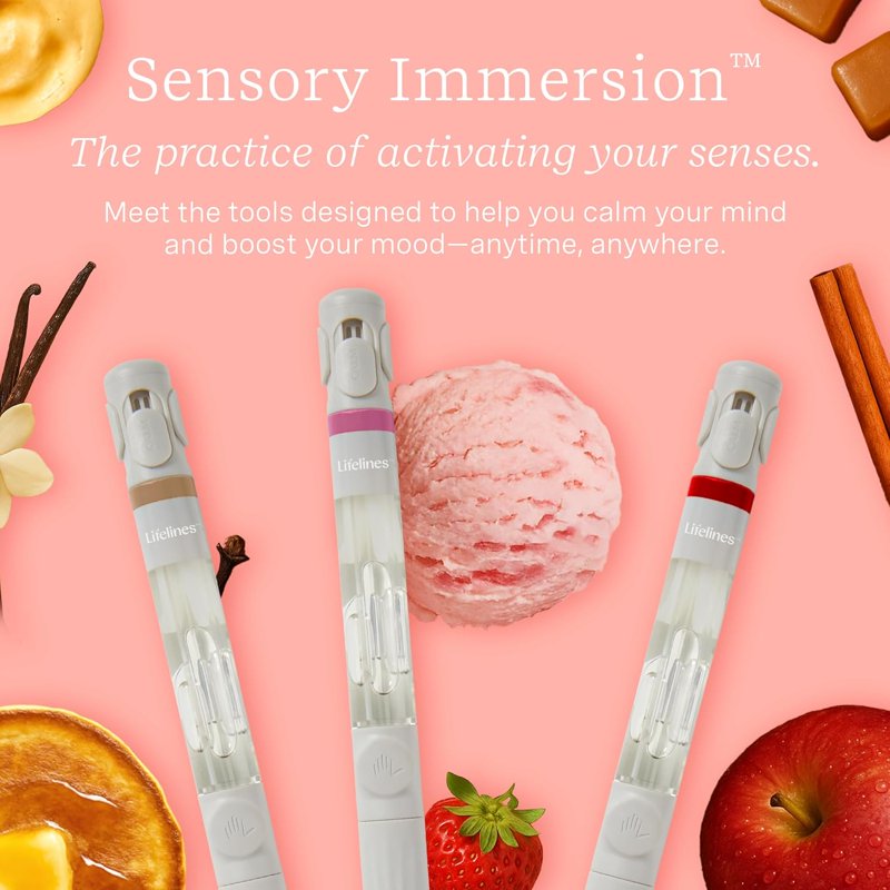 Scented Pen Diffuser Set with Nostalgic Aromas - 3 Pack, Black Ballpoint Pens