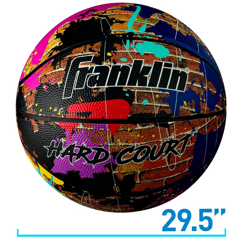 Official Size Rubber Basketball for Indoor & Outdoor Play - 29.5 Inch with Pump