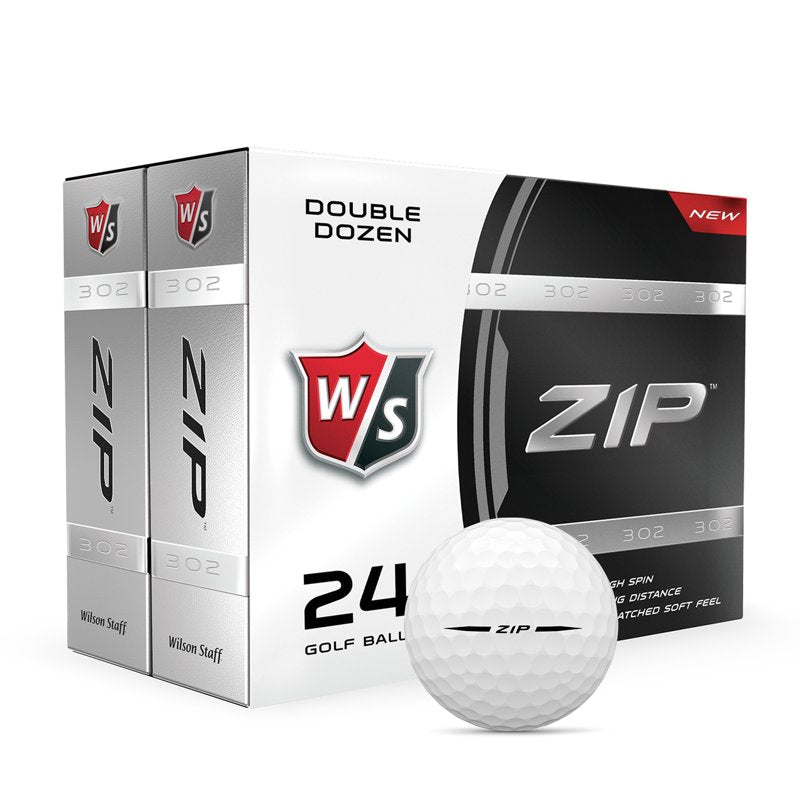 Zip Golf Balls 24 Pack - White, Zero Compression Core & Unique Dimple Pattern