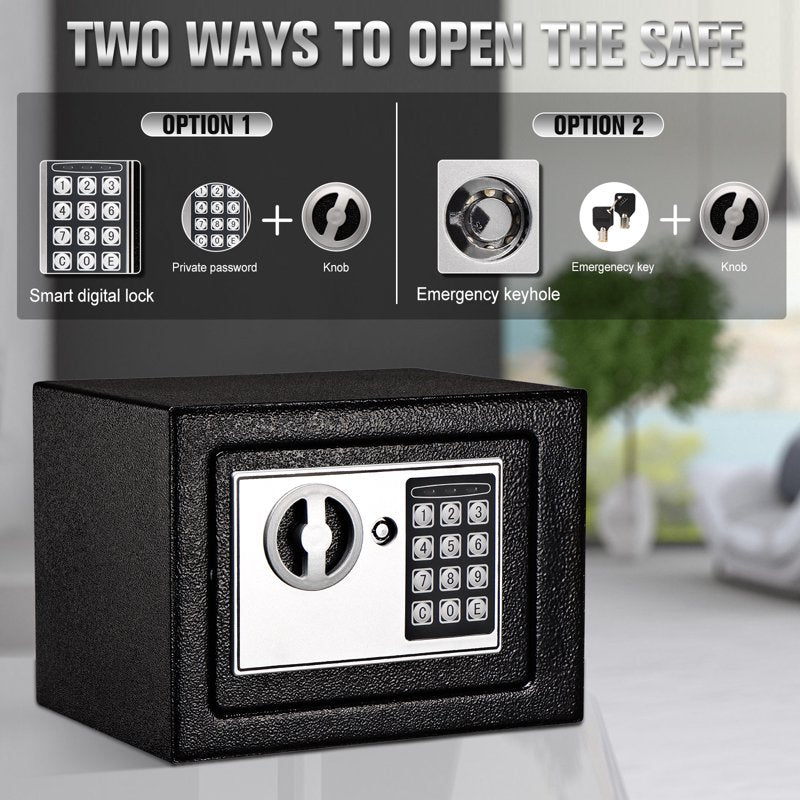 Large Capacity Fireproof Safe Box with Electronic Keypad for Home Office Security
