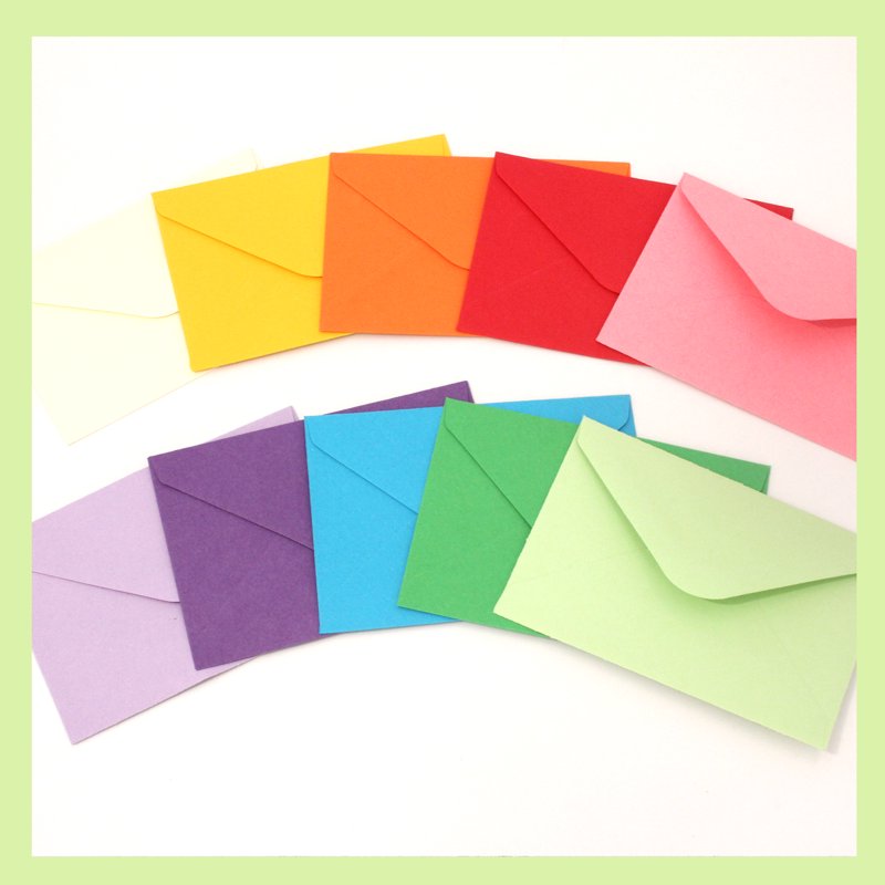 Colorful Mini Envelopes with Blank Note Cards - 100 Pack for Gifts & Celebrations