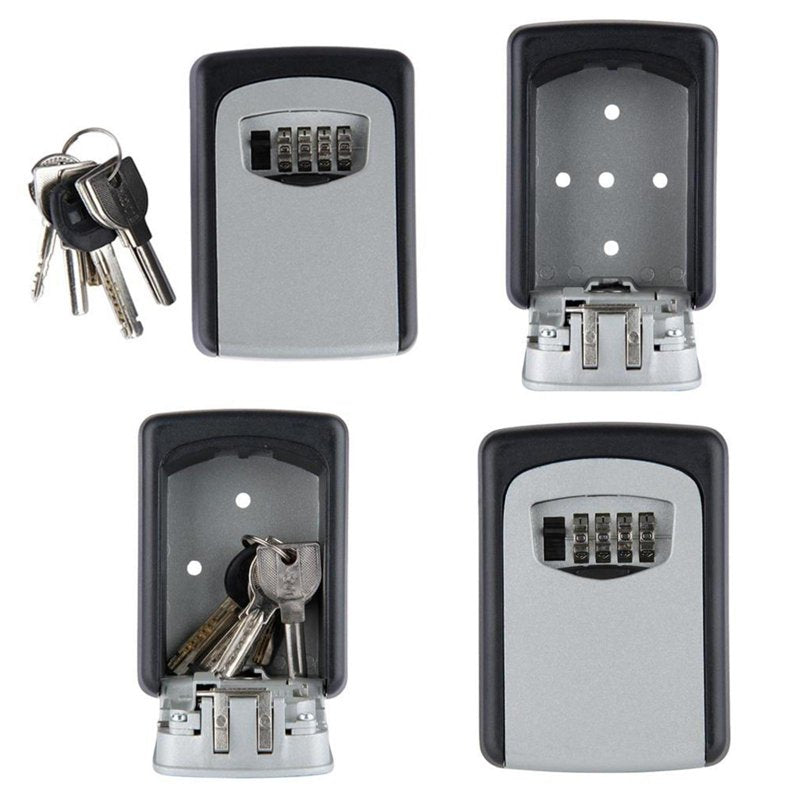 Outdoor Wall Mount Key Safe with 4-Digit Combination Waterproof Security Box