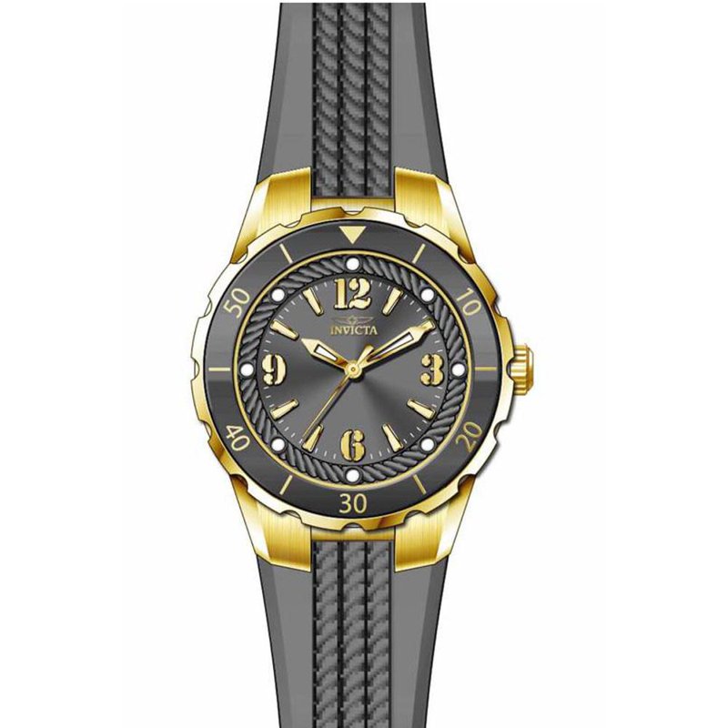 Women's 38mm Gold Stainless Steel Watch with Water Resistance