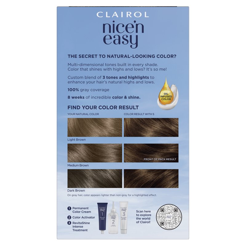 Permanent Hair Color Cream - Multiple Shades, 1 Application