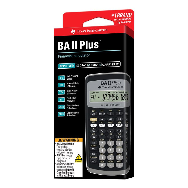 Financial Calculator BA II Plus Dark Gray for Business & Education