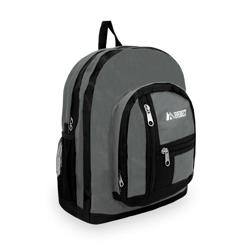 18-Inch Unisex School & Travel Backpack with Dual Compartments - All Colors Available