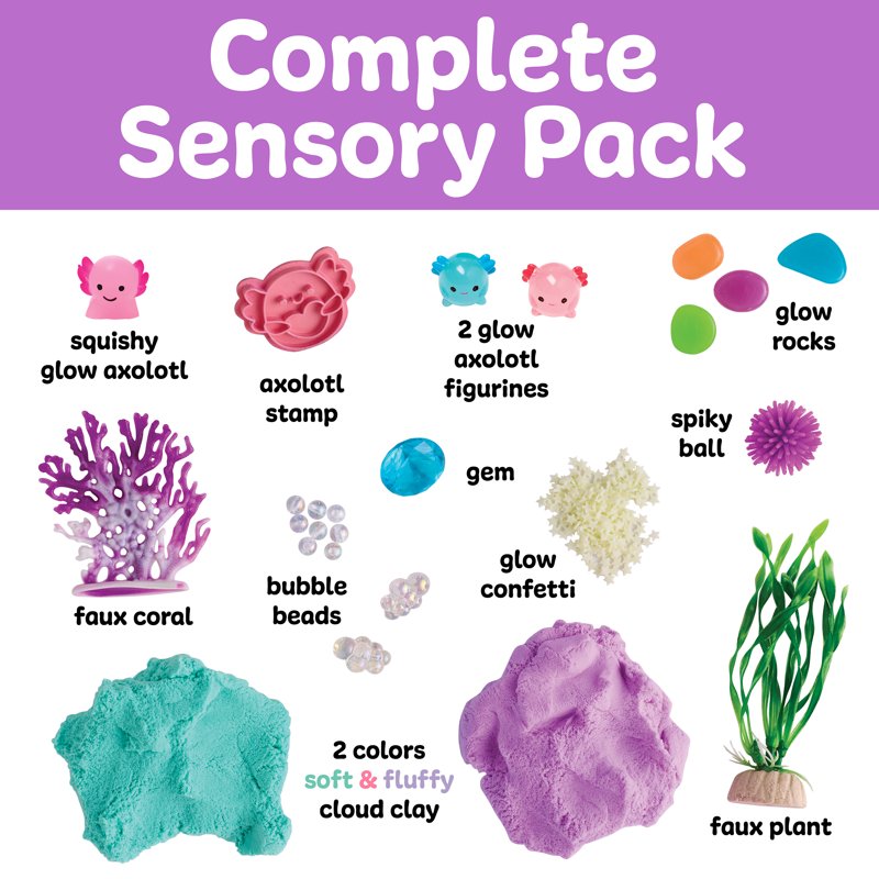 Sensory Pack for Toddlers - Axolotl & Unicorn Character Options, Travel & Gift Set