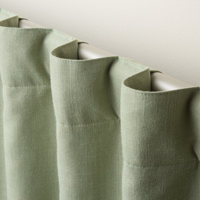 Indoor Blackout Linen Texture Curtains 2-Pack with Energy Saving Lining