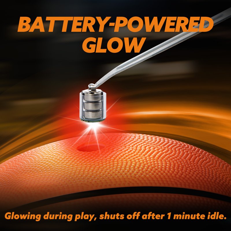Glow in The Dark LED Basketball - Official Size 7 for Night Play & Outdoor Sports