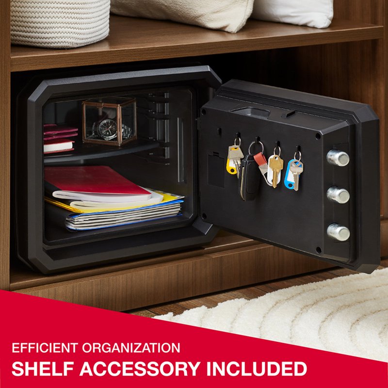 Fireproof Waterproof Security Safe with Digital Lock 0.82 Cu Ft Black
