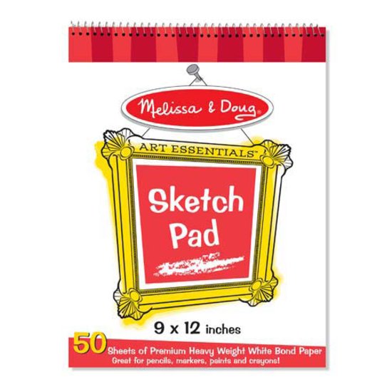 Melissa & Doug 50-Page Spiral Sketch Pad - 9x12 Professional Art Paper