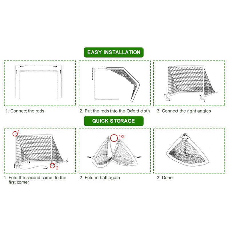 Vipuse 4x3ft Portable Soccer Goals – 2-Pack with Black Variation for Kids & Youth