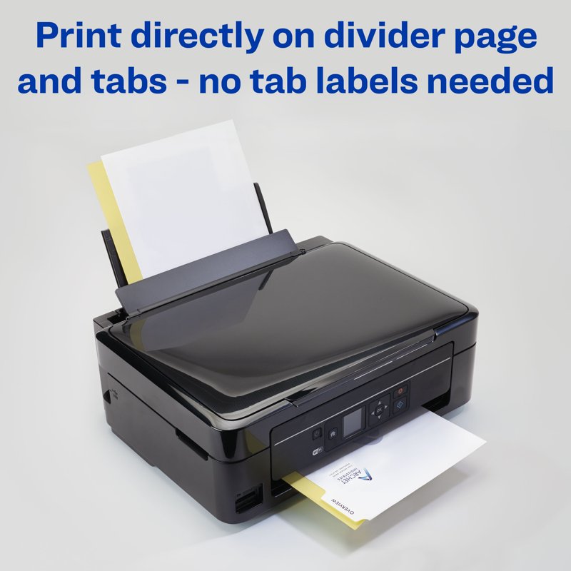 Customizable Print-On Divider Tabs - 25 Sets for Office & Home Organization