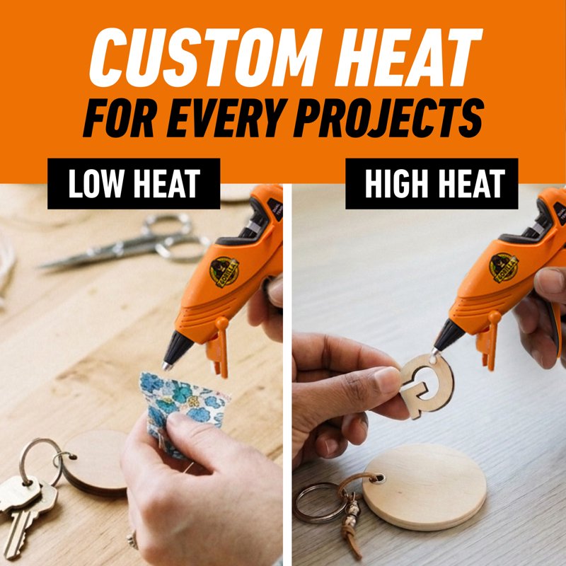 Mini Dual-Temp Hot Glue Gun with Precision Nozzle - Craft & Repair Tool
