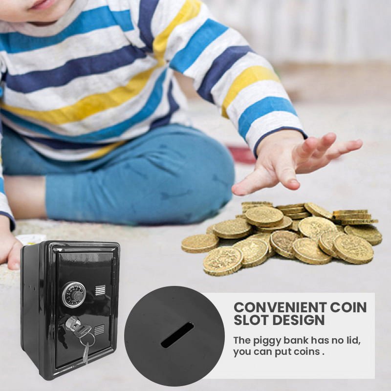 Mini Safe Box with Secure Lock and 2 Keys, Perfect for Jewelry Cash & ID Cards