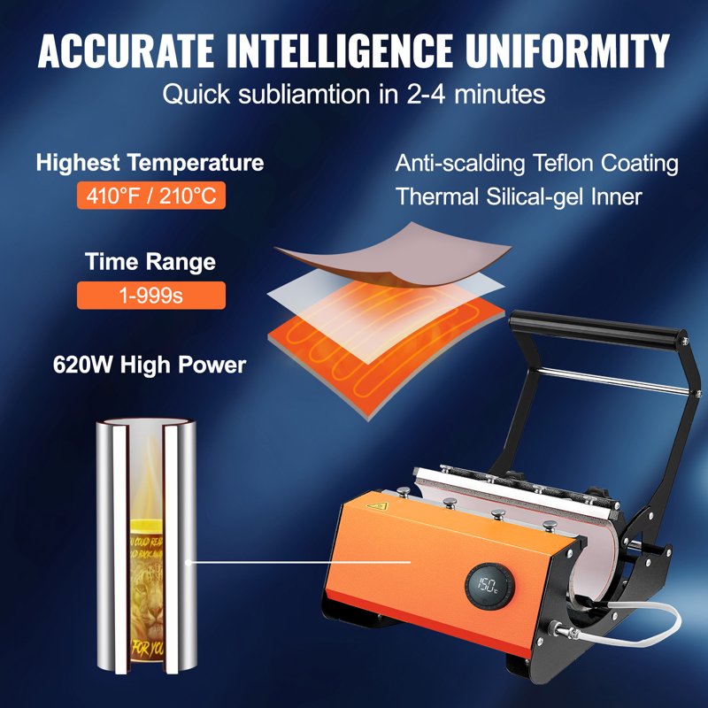 30oz Tumbler Heat Press Machine for Sublimation Transfer - DIY Mug & Cup Press