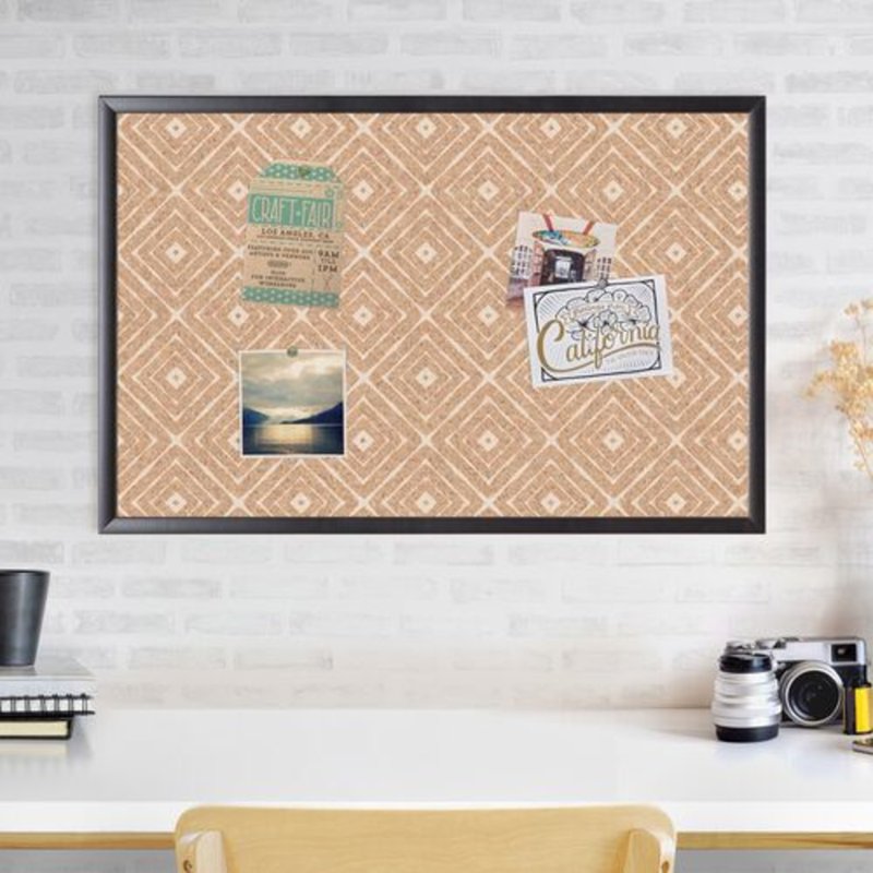 36x24 Cork Bulletin Board with Black MDF Frame for Office & Home