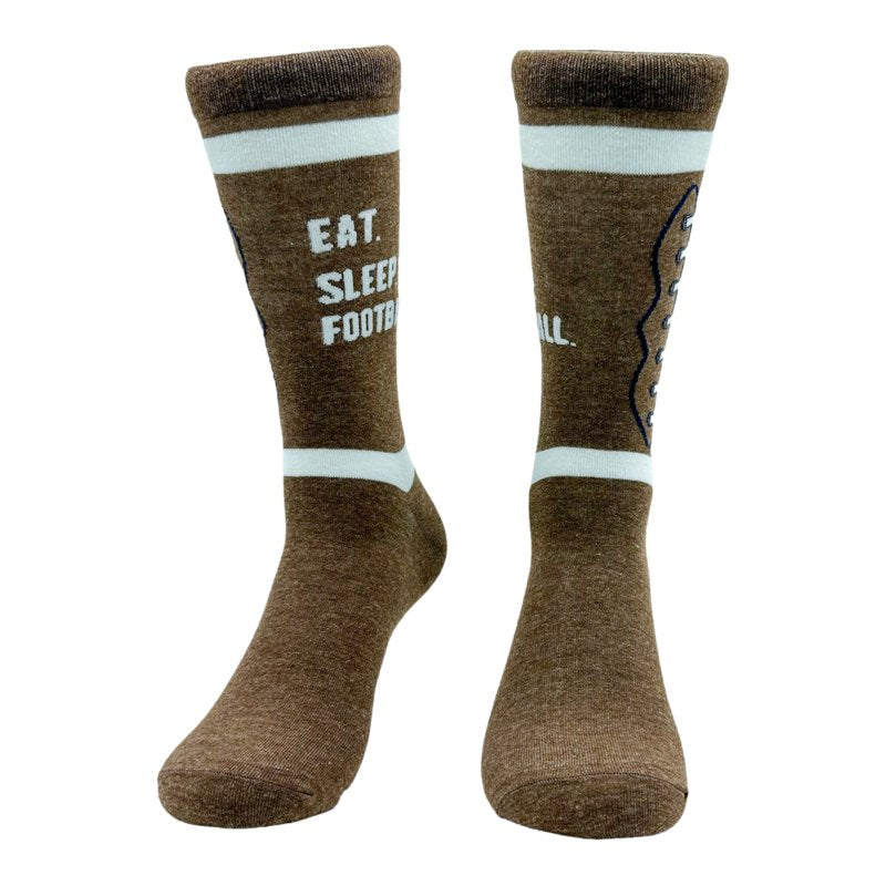 Men's Football Socks 4-Pack - Funny Pigskin & Game Day Designs - Crew Socks