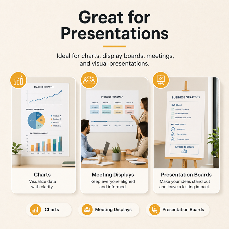 White Poster Board 11x14 Inch Bulk Pack - Heavyweight Art & Presentation Boards
