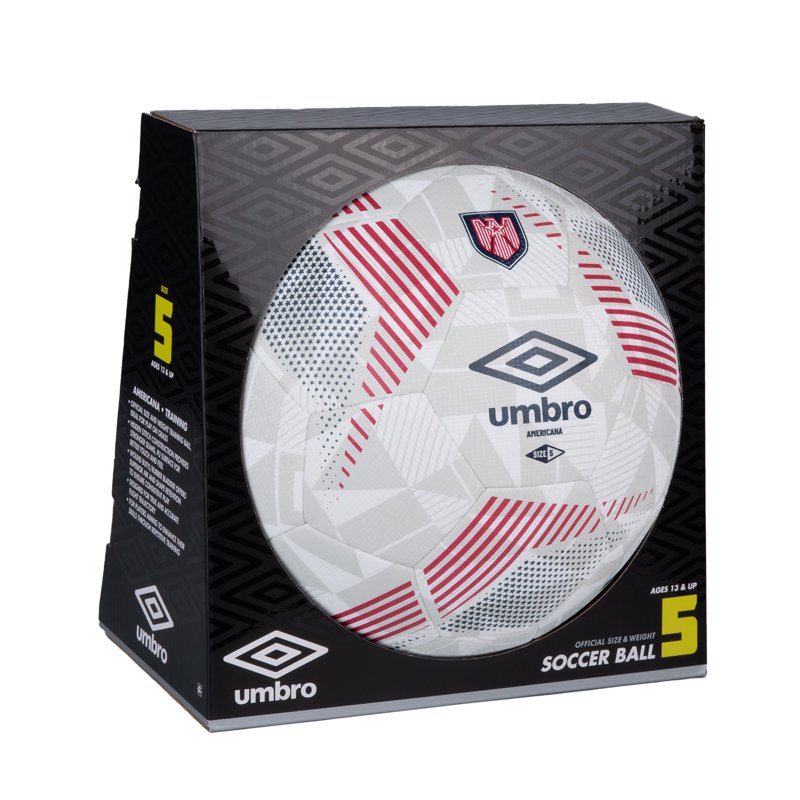 (2 Pack) Umbro Americana Size 5 Soccer Ball for Teen & Adult - 32-Panel, All-Weather