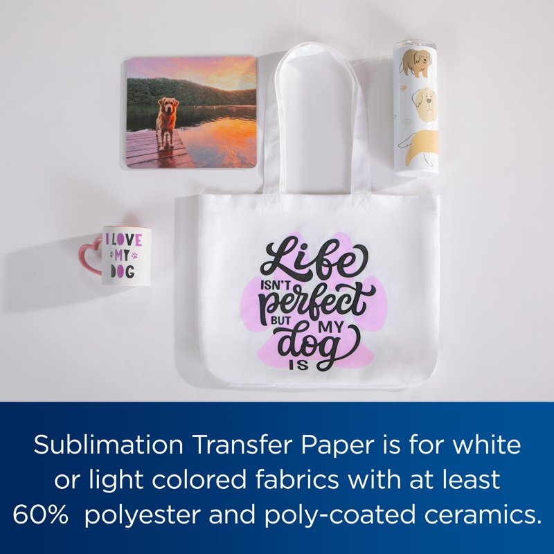Brother Sublimation Transfer Paper 8.5x11 Inch Printable Sheets for Crafts