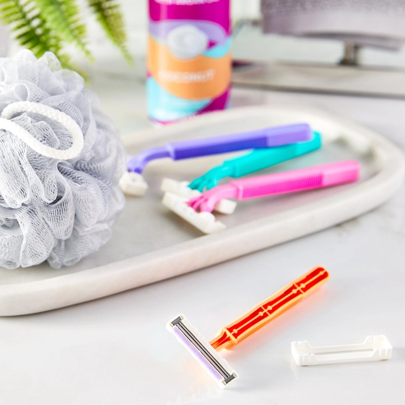 Disposable Women's Razors Pack - 2 Blade, Lubricating Strip, Easy Grip Handle