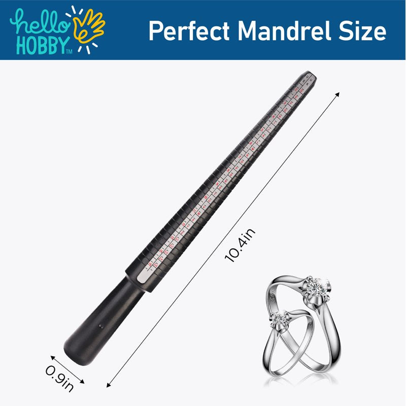 Lightweight Plastic Ring Mandrel for Jewelry Making & DIY Crafts