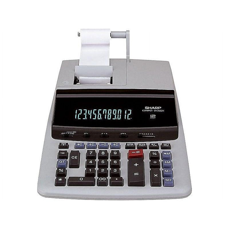 Heavy-Duty 12-Digit Commercial Printing Calculator with Ribbon Printer