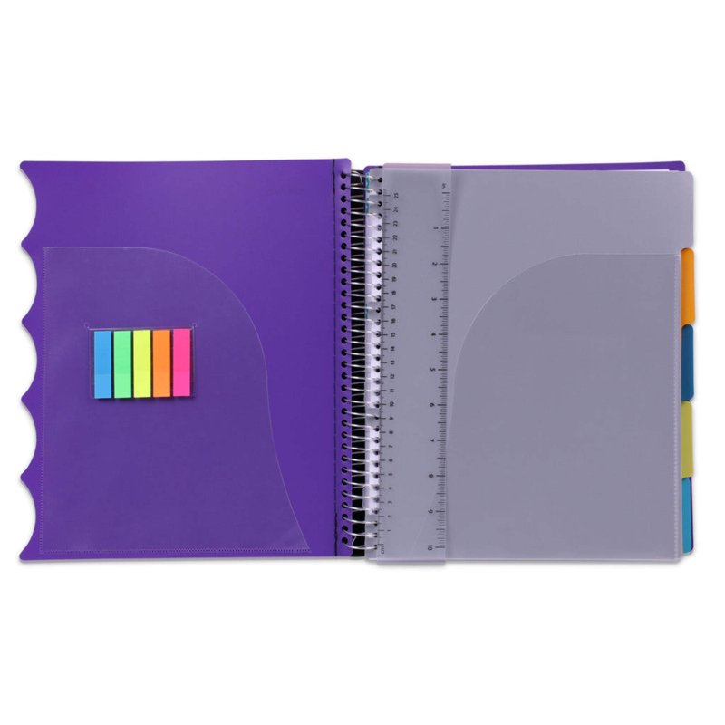 Premium Spiral Notebook 8.5x11 Inches - 5 Subject Durable Office Journal