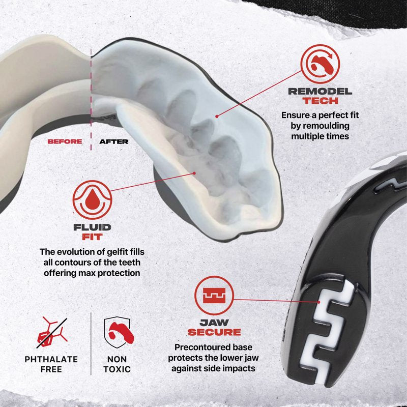 Sports Mouth Guard with Case - Dual Layer Impact Protection for Adults & Youth