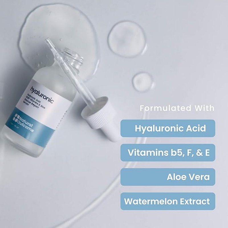 Hydrating Hyaluronic Facial Serum - Natural Outcome, 10 oz