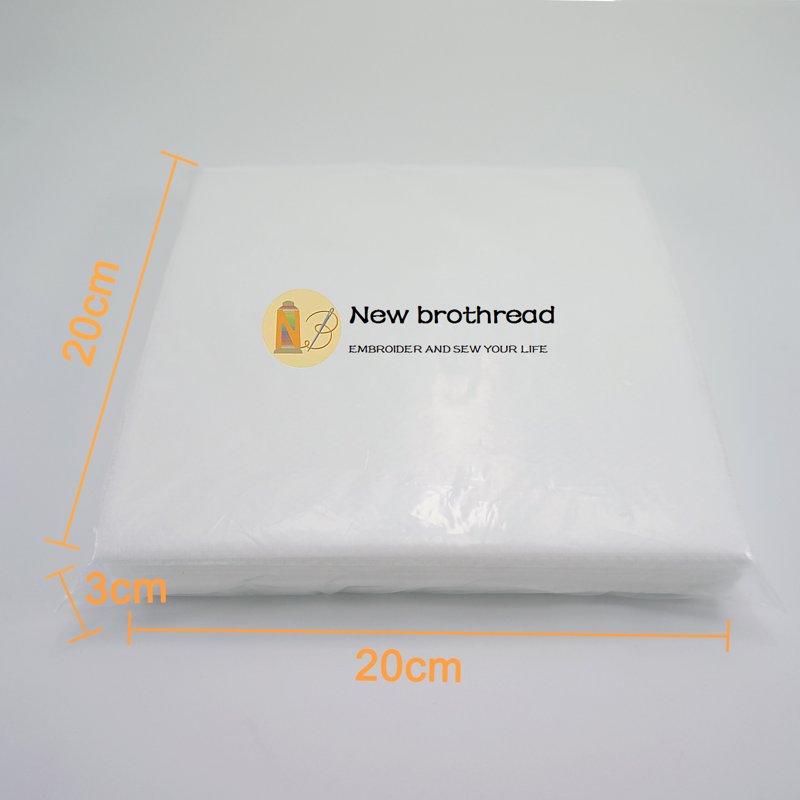 No Show Mesh Embroidery Stabilizer Backing Sheets - 8x8 Inch, Pack of 100