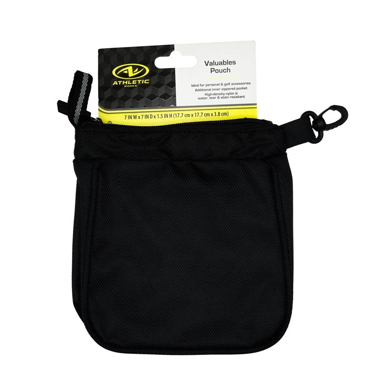 Golf Valuables Pouch with Zipper Closure - Compact Storage for Golf Bag