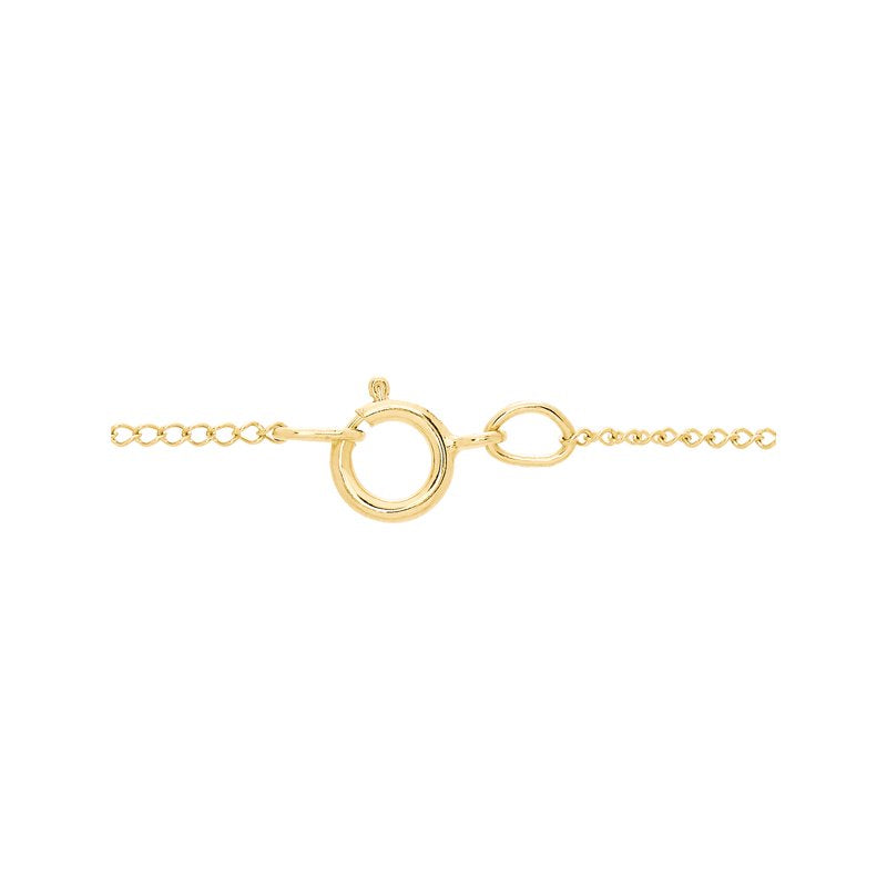 Gold-Filled Cross Pendant Necklace with Heart Cubic Zirconia - 18 Inch
